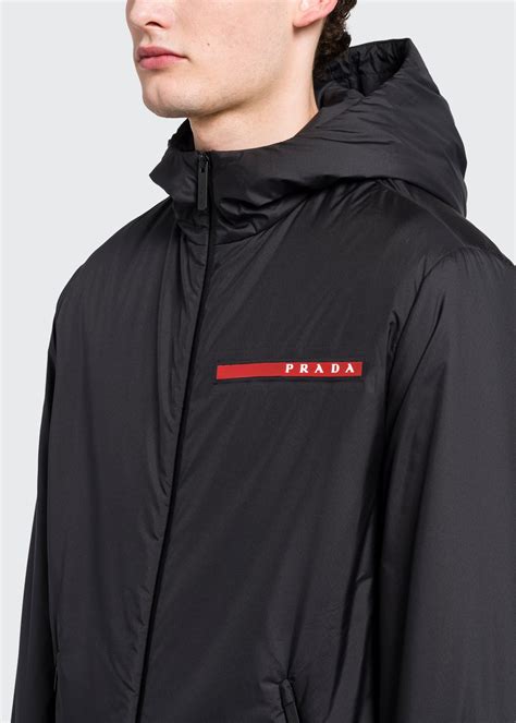 mens prada hoodies|Prada men's nylon jacket.